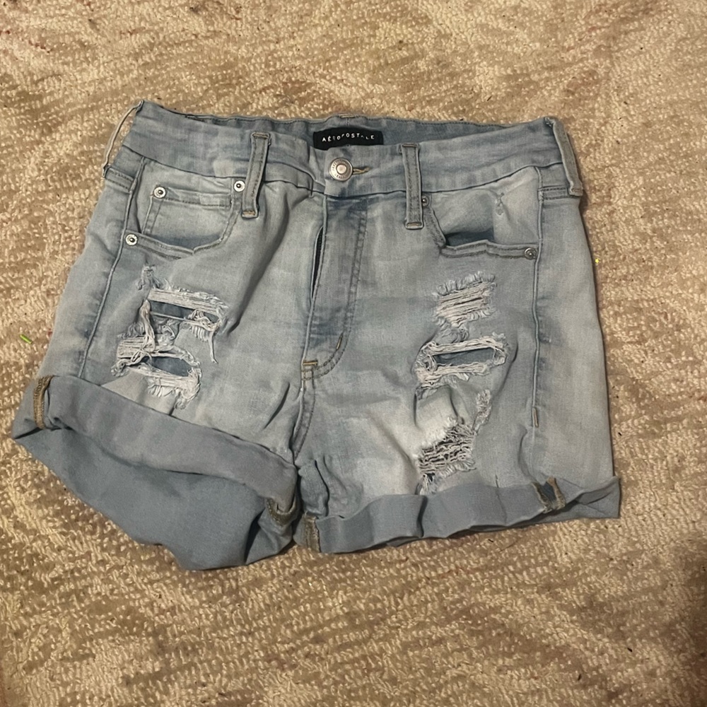 Aeropostale blue jean shorts